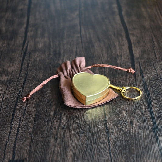 Premium Mini Heart-Shaped Brass Music Box Keychain (Multiple Tunes Available)