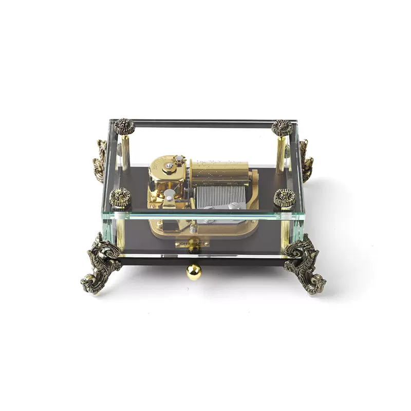 Customized 30 Note Castle in the Sky Wooden/Glass Music Box