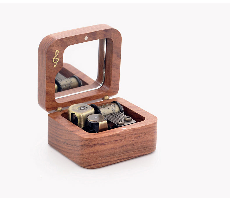 Premium Wooden Music Box with ON/OFF Feature (30+ Popular Tunes Collection)
