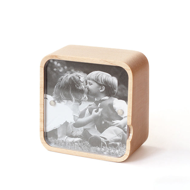 Premium Howl's Moving Castle Wooden Music Box with Photo Frame ( Tune: Merry Go Round of Life / Promise of the World )