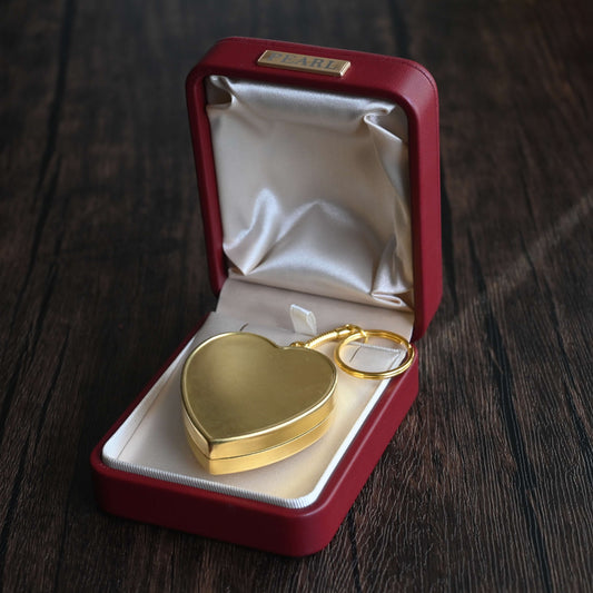 Premium Mini Heart-Shaped Brass Music Box Keychain (Multiple Tunes Available)