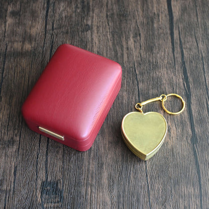 Premium Mini Heart-Shaped Brass Music Box Keychain (Multiple Tunes Available)