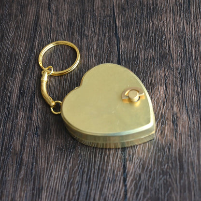 Premium Mini Heart-Shaped Brass Music Box Keychain (Multiple Tunes Available)