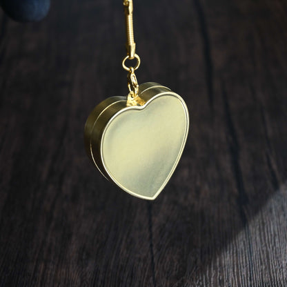 Premium Mini Heart-Shaped Brass Music Box Keychain (Multiple Tunes Available)