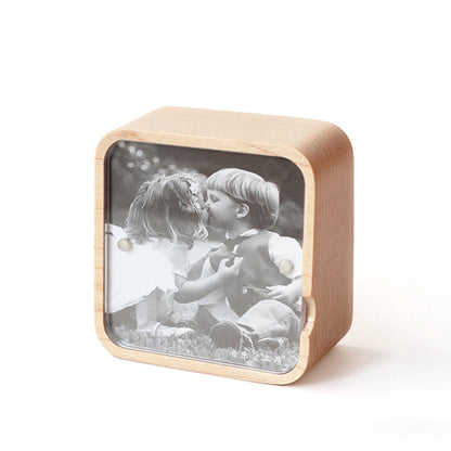 Premium Wooden Music Box with Photo Frame ( Christmas Tunes Collection )