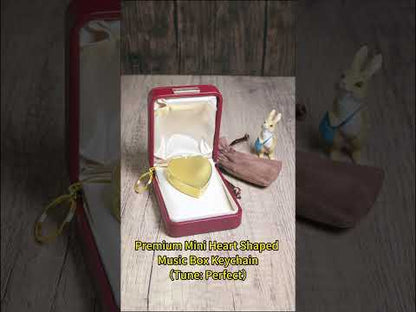 Premium Mini Heart-Shaped Brass Music Box Keychain (Tune: Perfect)