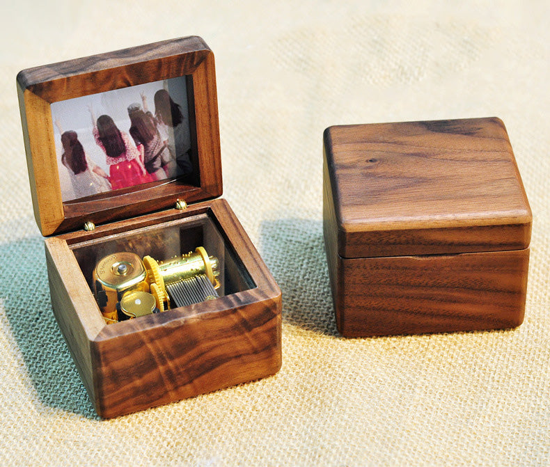 Premium Wooden Music Box with Photo Frame ( 30+ Tunes Available )