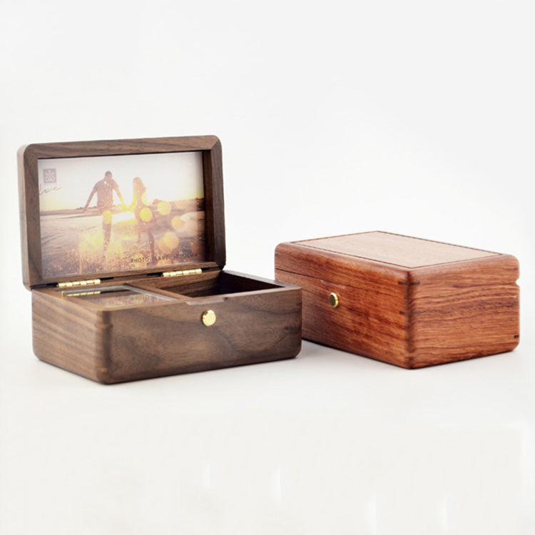 Premium Wooden Music Box with Photo Frame & Jewelry Box (Studio Ghibli Collection)