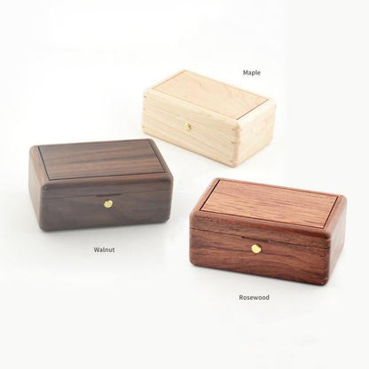 Premium Maple Wooden Music Box with Photo Frame and Jewelry Box (50 Popular Tunes Collection)