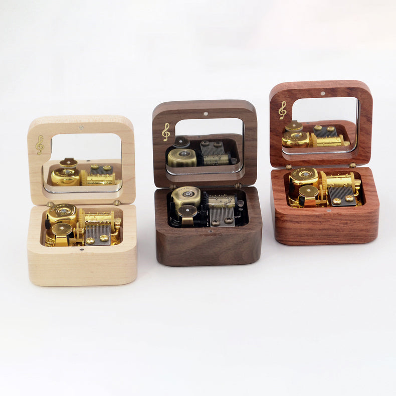 Premium Wooden Music Box with ON/OFF Feature (Popular Anime/Movie/TV/Singer Tunes Collection)