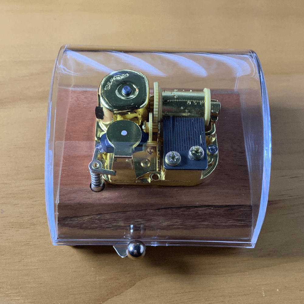 Spirited Away Wooden Music Box with Transparent Cover and ON/OFF Switch ( Tune: One Summer's Day / Always with Me )